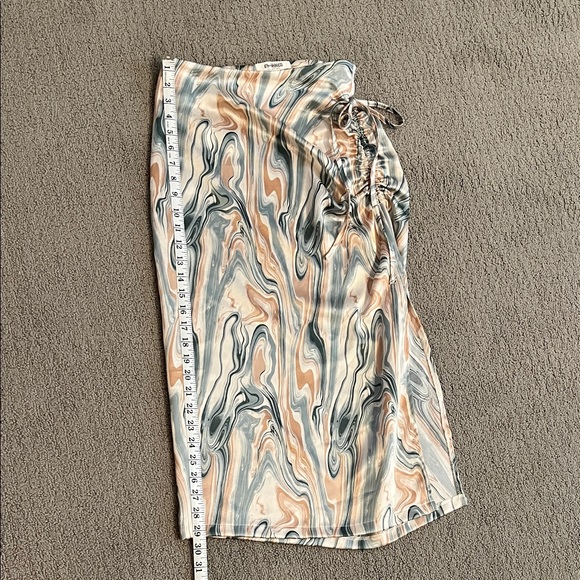 🩷 4th + Reckless XS Abstract Patterned Midi Skirt Side Zipper - Picture 3 of 6